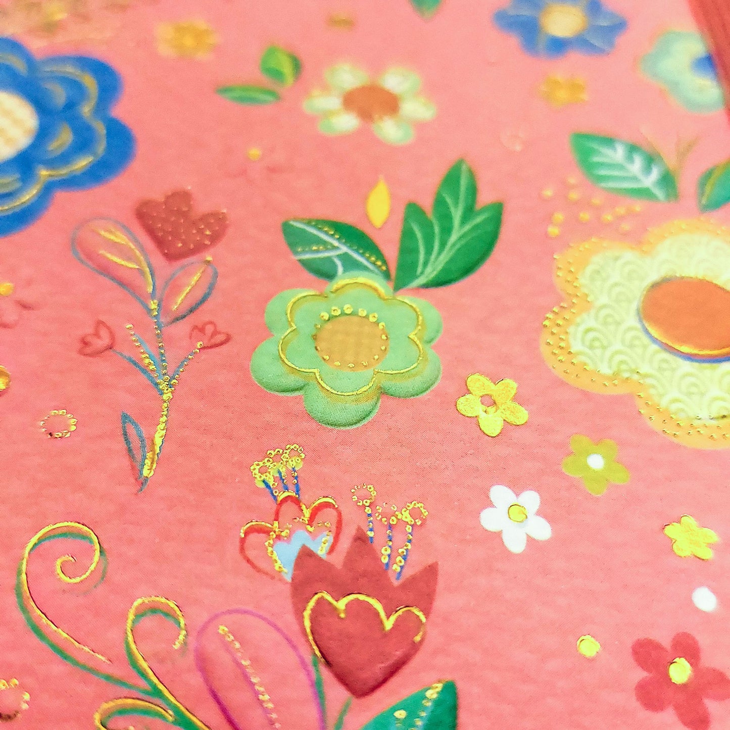 Cuaderno A5 - con goma - Portada con flores en relieve