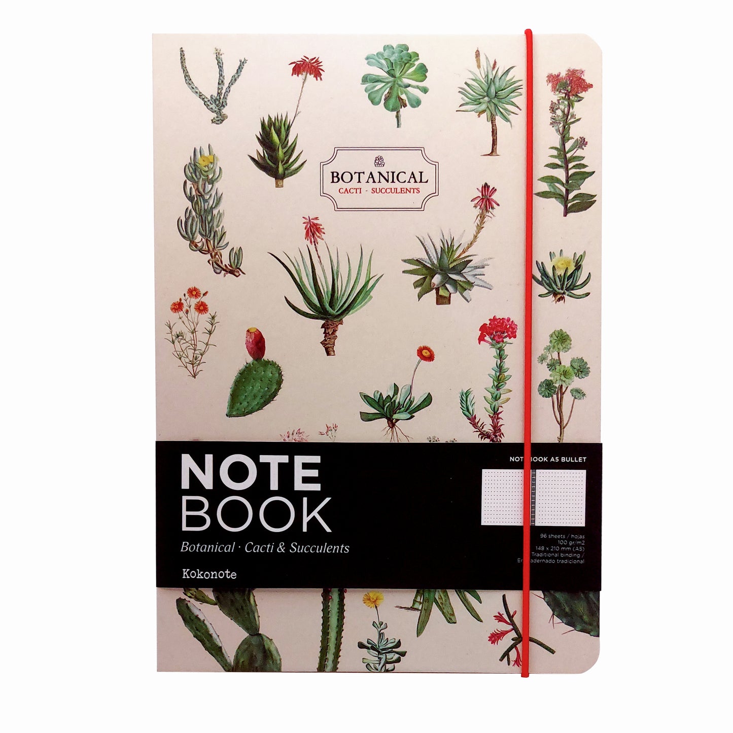 Cuaderno Cosido A5 Botanical Cacti - Kokonote