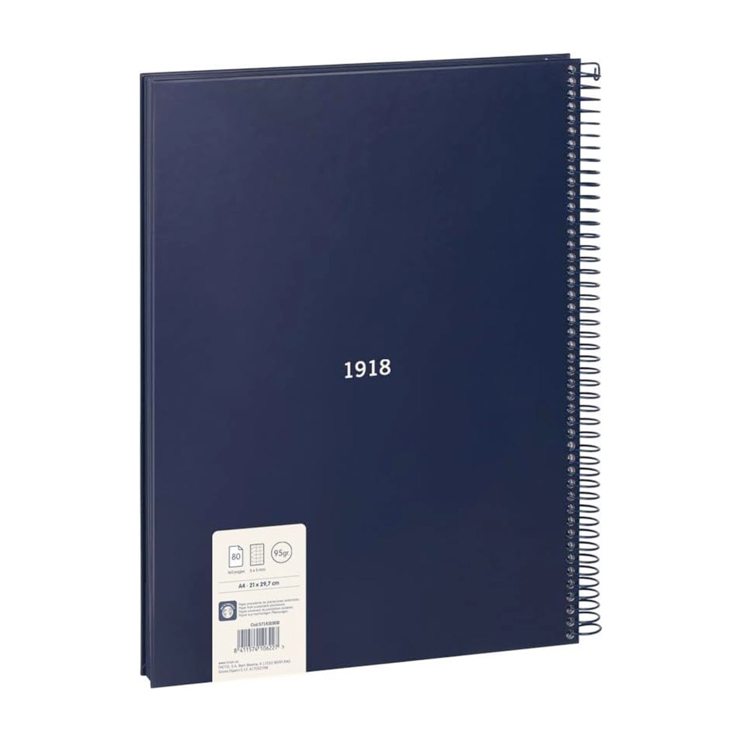 Cuaderno MILAN - A4 - tapa dura - cuadrícula - serie 1918