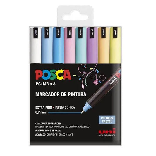 Posca - PC1MR - X8 -  Colores Pastel