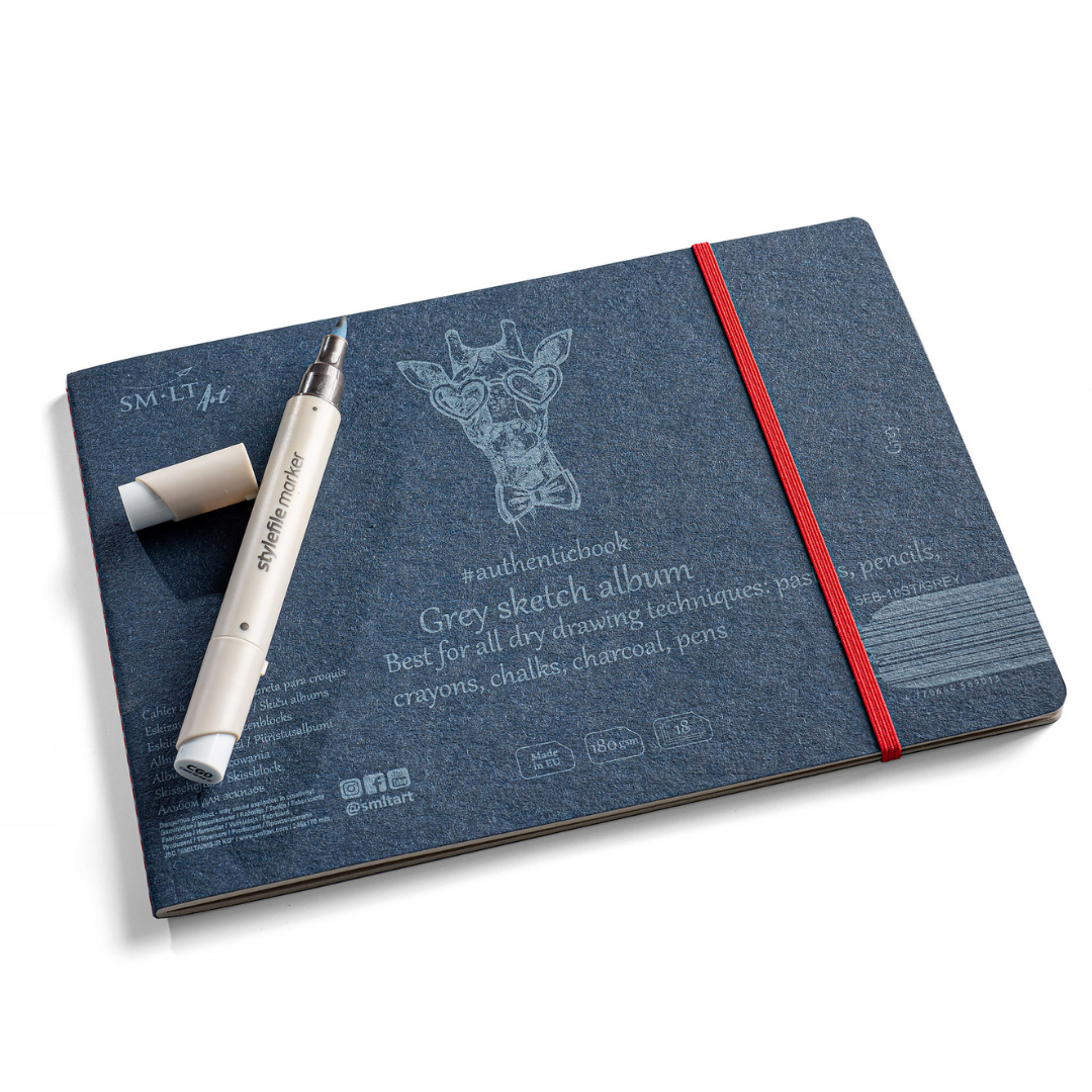 Stitched -  sketch album - Grey