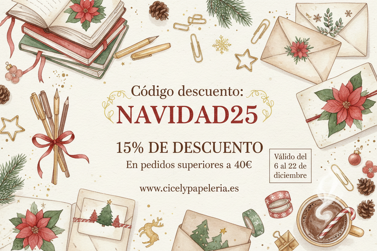 Imagen promocional estilo papelería navideña