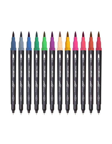 Artist - Fine Brush - Rotuladores de doble punta - 12 colores