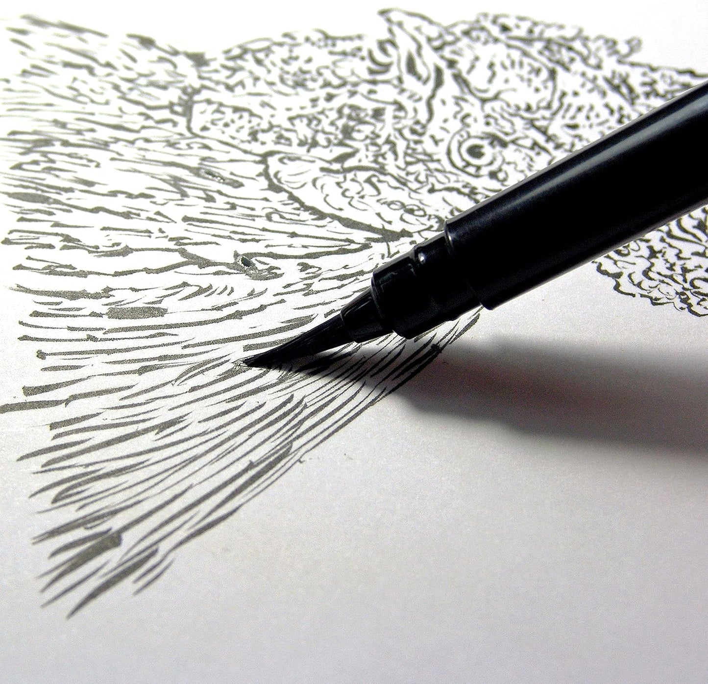 Pentel Arts - Pocket Brush Pen + 2 recambios de tinta negra