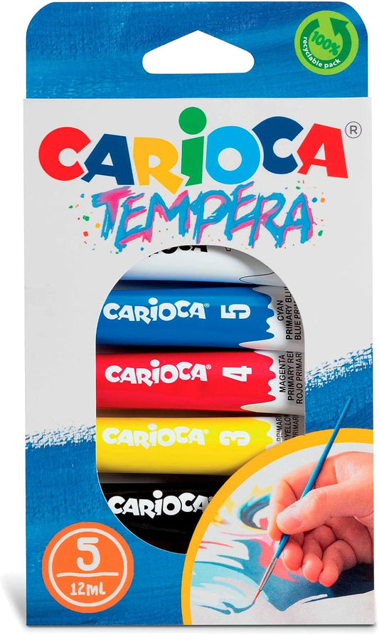 Carioca - Témpera - 5 Tubos - 12 ml