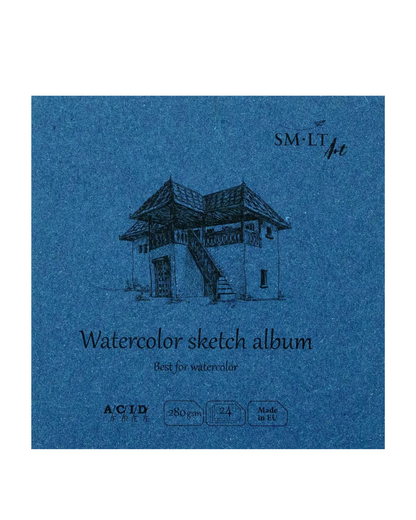 Watercolor - sketch - album-4x4 cm